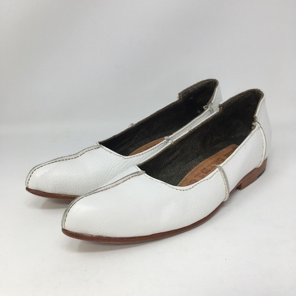 Jim Barnier Shoes Flats Skimmers White Leather 7.5 - Picture 2 of 12